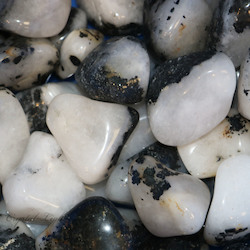 Tumbles by Weight: Quartz with Black Tourmaline Brazil Tumble 40-60mm /250g