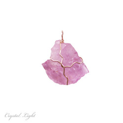 Raw Stone Pendants: Kunzite Pendant #6
