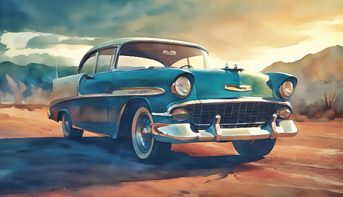 Blue Classic Car