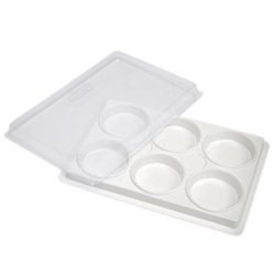 Palettes: 6 Cup Plastic Palette with Lid
