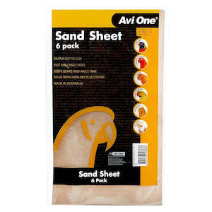 Birds: Sand Sheet Bird Cage Liner  - 6 Per Pack
