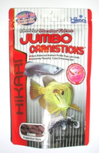 Fish: Hikari Jumbo Carnisticks Floating Stick Food. 182gm