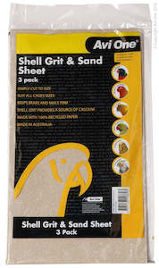 Birds: Bird Cage Grit and Sand Sheets. 3 Per Pack