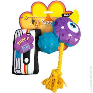 Dog Toy - Puppy Fun Pack 3pcs Set