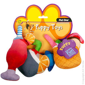Dogs: Puppy Toy - Interactive Mocktails 3pcs Set