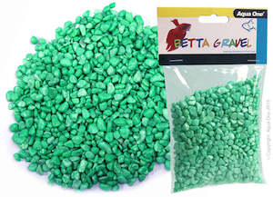 Aquarium Gravel Stones: Aqua One Betta Gravel Metallic Green