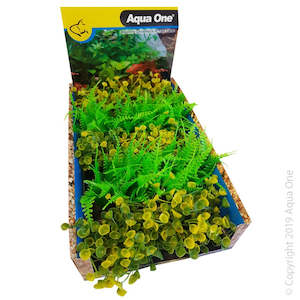 Plastic Silk Plants: Ecoscape Foreground Ogris Auribus Yl/fern GN Mix Punnet