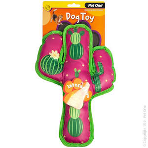 Dog Toys: Dog Toy - Squeaky Watermelon Cactus