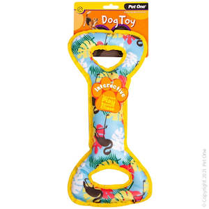Dog Toy - Interactive Squeaky Monkey Bone