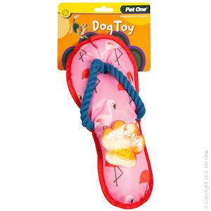 Dog Toys: Dog Toy - Interactive Squeaky Flamingo Thong