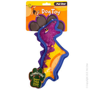 Dog Toy - Adventure Squeaky Dinosaur