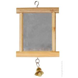 Bird Toy Mirror With Bell. Safe, Non Toxic