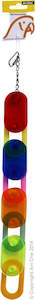 Parrot Toy - Acrylic Links. Brightly Coloured