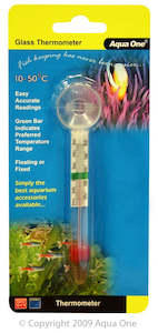 Aquarium Heating: AQUA ONE GLASS THERMOMETER