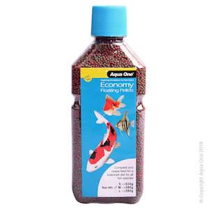 Pond Fish Food: Goldfish Pellet Food 2mm. 580gm Container