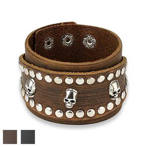 SKULL Men's Leather Bracelet