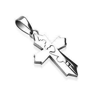 2 Piece Cross Pendant 316L Surgical Steel