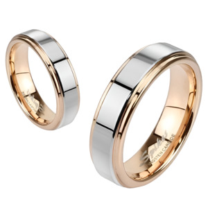 Couple Ring Rose Gold Collection: ROSE GOLD 8MM TUNGSTEN MEN'S WEDDING RING