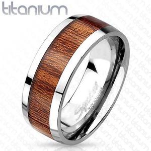 WOOD PRINT 8MM MEN'S WEDDING RING
