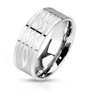 TRIBAL 8MM MENS RING