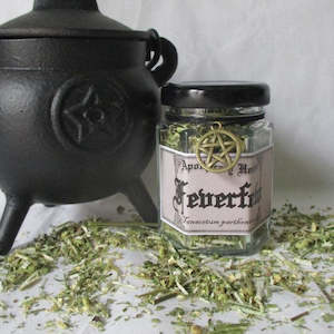 Black Bear Apothecary: Feverfew Apothecary Herb Jar