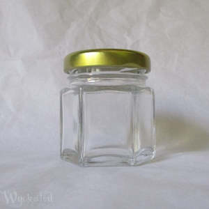 Black Bear Apothecary: Hexagonal Glass Jar 5cm