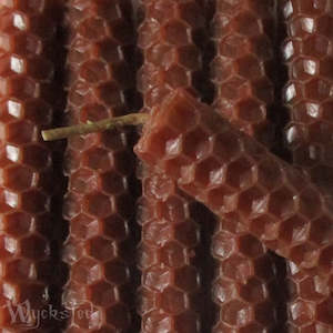 Lammas: Brown Beeswax Mini Spell Candle