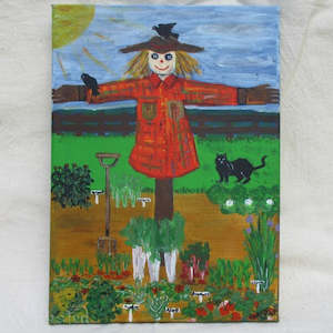 Harvest Scarecrow Painting - R Collins