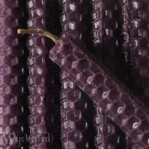 Autumn Equinox: Purple Beeswax Mini Spell Candle