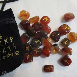 Divination: Crystal Runes Carnelian