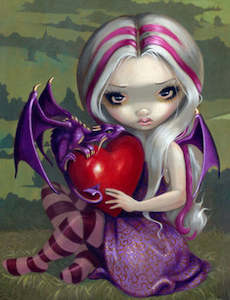 Greeting Card Valentine Dragon