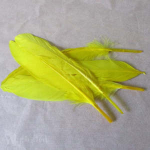 The Crafty Witch: Feathers Yellow pk 5