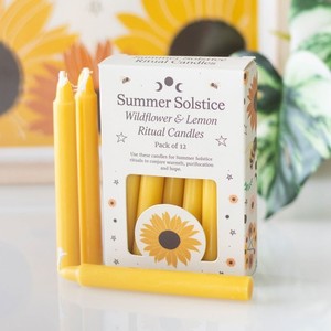 Summer Solstice Wildflower Ritual Candles - Pk 12
