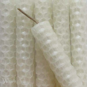 Candles: White Beeswax Mini Spell Candle
