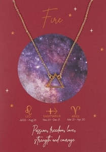 Jewellery: Fire Element Zodiac Pendant - Clearance Stuff