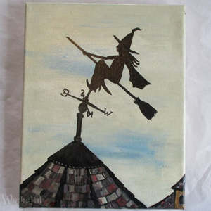 Witch Weather Vane Painting - R Collins