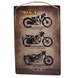 BSA Motorcycles Tin Sign