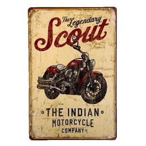 Legendary Scout Motorcycle Tin Sign