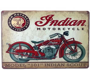 Art And Charts: Indian Motorcycle 1901 Tin Sign