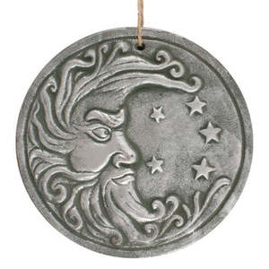 Art And Charts: Silver Man in the Moon Wall Plaque