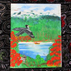 Capricorn and Heron Painting