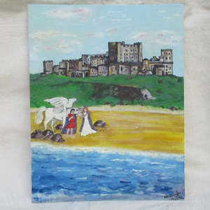 Pegasus Castle Painting - R Collins