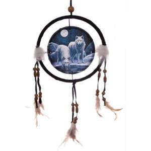 Animal Art And Prints: Dreamcatcher Winter Wolves