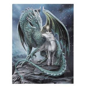 Protector Dragon and Unicorn Canvas Print