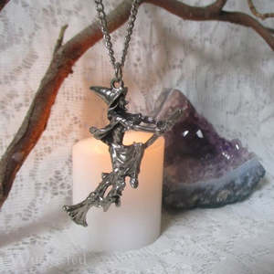 Past Life Collectibles: Witch Pendant and Chain - Preloved