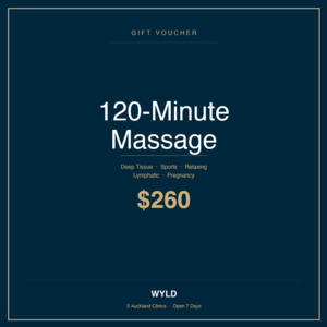 Products: 120-Minute Massage Gift Voucher WYLD Auckland