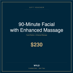 Products: 90-Minute Facial + Massage Gift Voucher WYLD Auckland