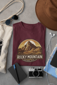Longs Peak Rocky Mountain Tee – Eco-Friendly Hiking Shirt, Unisex Fit