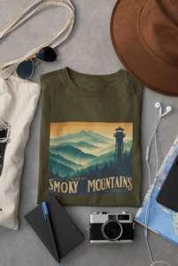 National Park Tees: Great Smoky Mountains Tee – Clingmans Dome Eco-Friendly Hiking Shirt