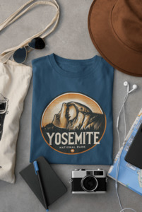 Yosemite Half Dome Tee – Eco-Friendly Hiking Shirt, Classic Fit